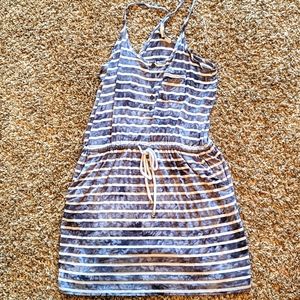 Midi striped dress with spaghetti straps size s